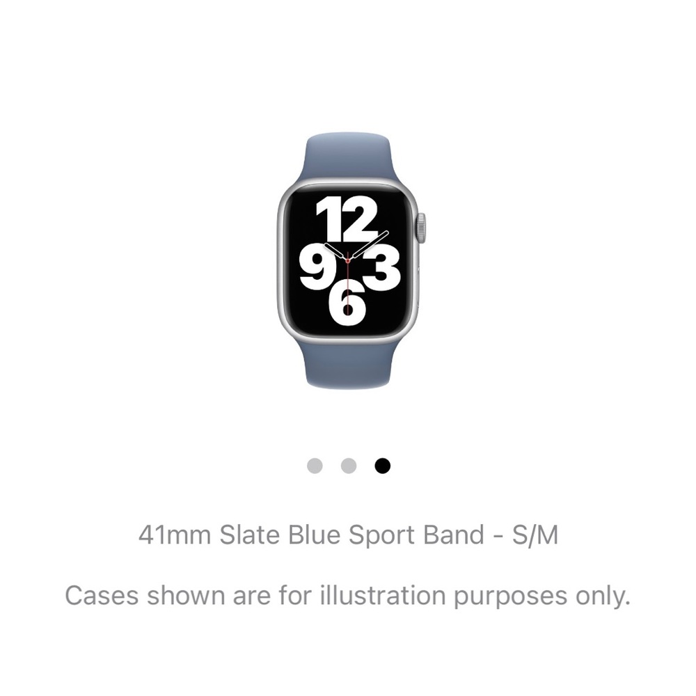 Apple Watch sports band. Slate blue. Size S/M